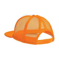 Orange-White - Back - Beechfield Childrens-Kids Vintage Snapback Trucker Cap