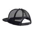 Black-White - Back - Beechfield Childrens-Kids Vintage Snapback Trucker Cap