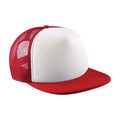 Classic Red-White - Front - Beechfield Childrens-Kids Vintage Snapback Trucker Cap