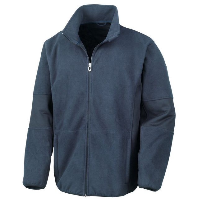 Navy - Front - Result Mens Osaka Combed Pile Soft Shell Jacket