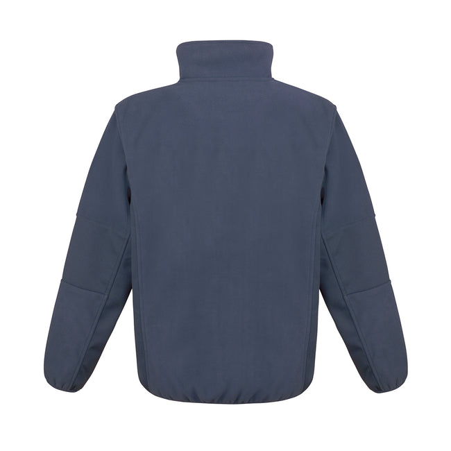 Navy - Back - Result Mens Osaka Combed Pile Soft Shell Jacket