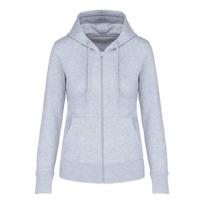 Oxford Grey - Front - Kariban Womens-Ladies Eco Friendly Full Zip Hoodie