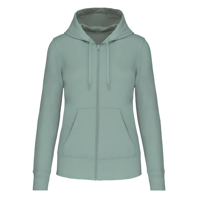 Sage - Front - Kariban Womens-Ladies Eco Friendly Full Zip Hoodie