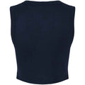 Solid Navy Blend - Back - Bella + Canvas Womens-Ladies Muscle Micro-Rib Cropped Vest Top