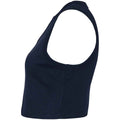 Solid Navy Blend - Side - Bella + Canvas Womens-Ladies Muscle Micro-Rib Cropped Vest Top