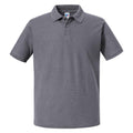 Convoy Grey - Front - Russell Mens Authentic Eco Piqué Polo Shirt