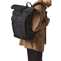 Black - Back - Quadra Axis Roll Top Backpack