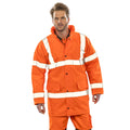 Fluorescent Orange - Side - Result Core Unisex Adult Motorway Hi-Vis Coat