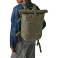 Covert Green - Back - Quadra Tailored Luxe Roll Top Backpack