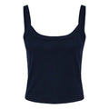 Solid Navy Blend - Front - Bella + Canvas Womens-Ladies Micro-Rib Spaghetti Strap Tank Top