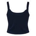 Solid Navy Blend - Back - Bella + Canvas Womens-Ladies Micro-Rib Spaghetti Strap Tank Top