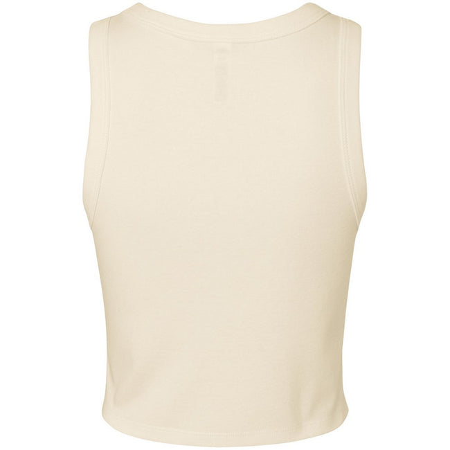 Solid Natural - Back - Bella + Canvas Womens-Ladies Micro-Rib Racer Tank Top
