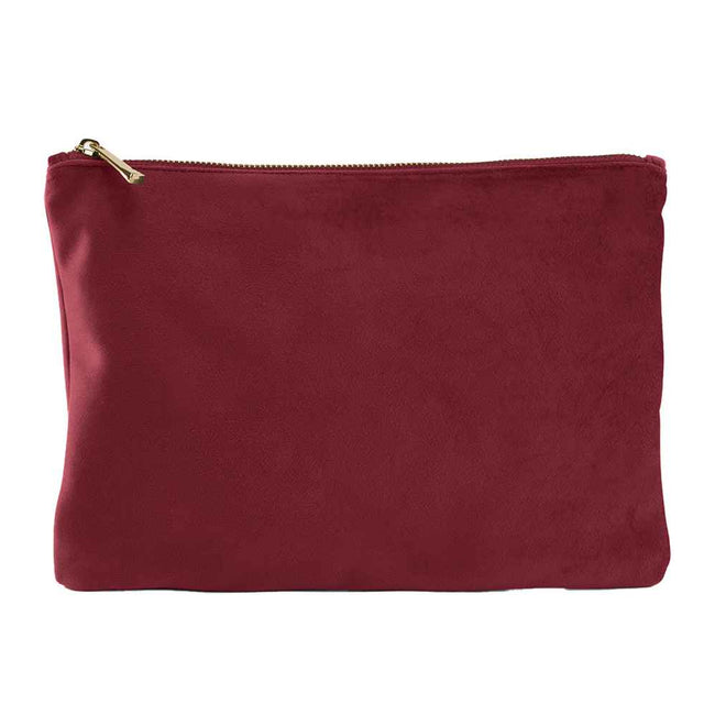 Ruby Red - Front - Bagbase Plain Velvet Accessory Bag