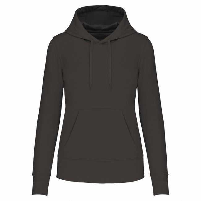 Dark Grey - Front - Kariban Womens-Ladies Hoodie