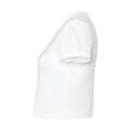 Solid White - Side - Bella + Canvas Womens-Ladies Micro-Rib Crop T-Shirt