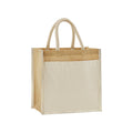 Natural - Front - Westford Mill Mini Starched Jute 14L Shopper Bag