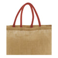 Natural-Orange Rust - Back - Westford Mill Starched Jute Shopper Bag