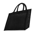 Black - Back - Westford Mill Midi Starched Jute 14L Tote Bag