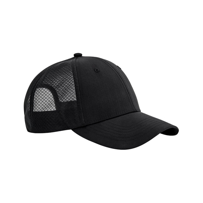 Black - Front - Beechfield Technical Mesh Trucker Cap