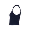 Solid Navy - Back - Bella + Canvas Womens-Ladies Micro-Rib Racer Tank Top