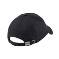 Black - Back - Beechfield Contrast Heavy Brushed Cotton Low Profile Baseball Cap