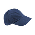French Navy - Front - Beechfield Contrast Heavy Brushed Cotton Low Profile Baseball Cap