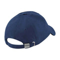 French Navy - Back - Beechfield Contrast Heavy Brushed Cotton Low Profile Baseball Cap