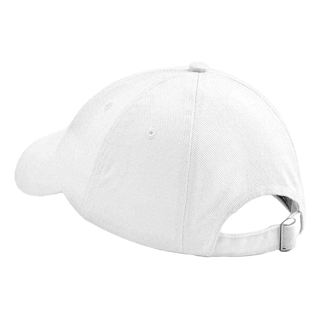 White - Back - Beechfield Heavy Cotton Low Profile Baseball Cap