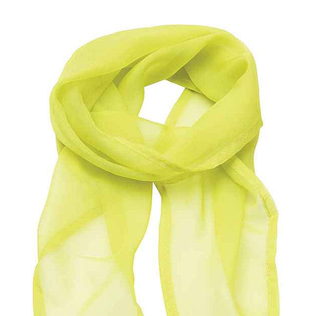 Lime - Back - Premier Unisex Adult Colours Chiffon Scarf
