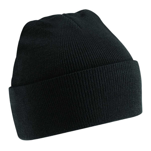 Black - Front - Beechfield Childrens-Kids Original Cuffed Beanie