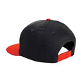 Black-Bright Red - Back - Beechfield Childrens-Kids Snapback Cap
