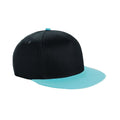 Black-Surf Blue - Front - Beechfield Childrens-Kids Snapback Cap