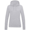 Grey - Front - Awdis Womens-Ladies College Heather Girlie Hoodie