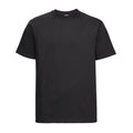 Black - Front - Russell Mens Classic Combed Cotton Heavyweight T-Shirt