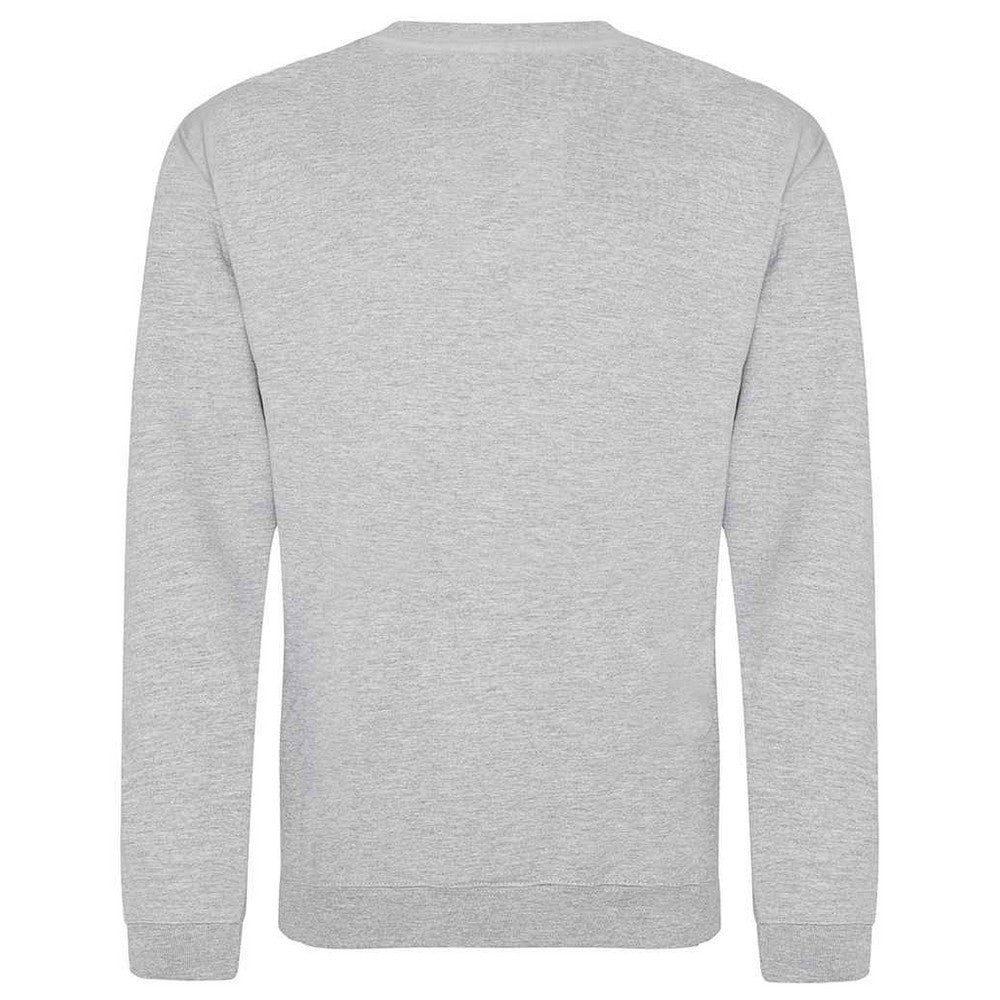 Grey - Back - Awdis Unisex Adult Heather Sweatshirt
