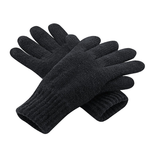 Black - Front - Beechfield Unisex Adult Classic Thinsulate Gloves