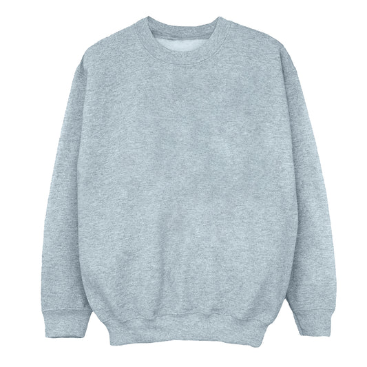 Grey - Front - Awdis Childrens-Kids Heather Sweatshirt