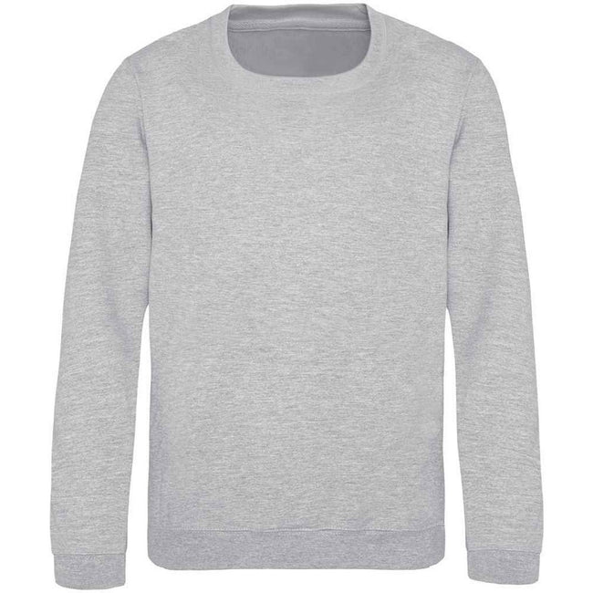 Grey - Front - Awdis Childrens-Kids Heather Sweatshirt