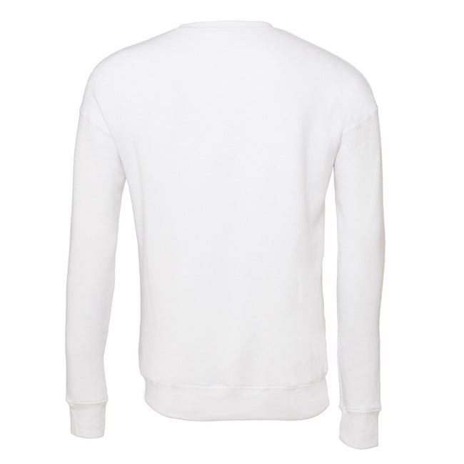 White - Back - Bella + Canvas Unisex Adult Drop Shoulder Sweatshirt
