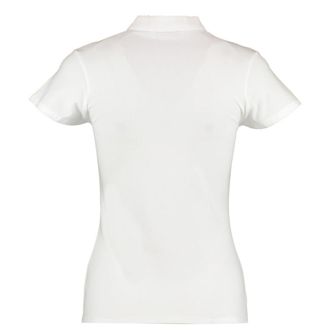 White - Back - Kustom Kit Womens-Ladies Keyhole Top