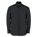 Black - Front - Kustom Kit Mens Tailored Long-Sleeved Business Shirt