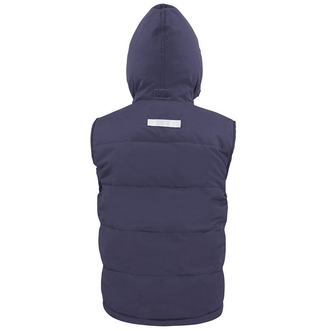 Navy - Back - Result Childrens-Kids Ultra Padded Gilet