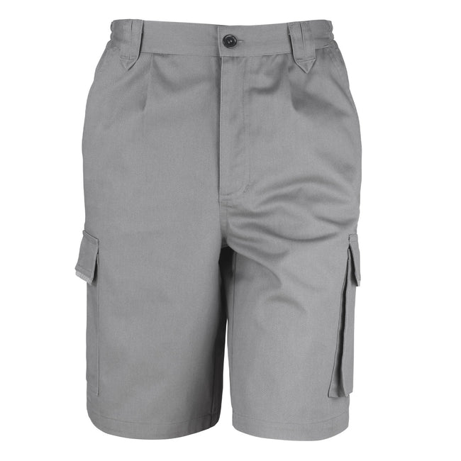Grey - Front - WORK-GUARD by Result Mens Action Cargo Shorts