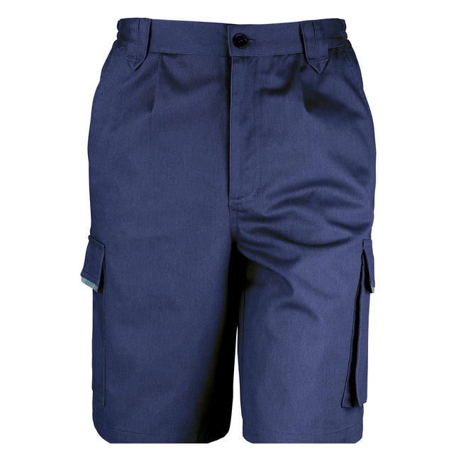 Navy - Front - WORK-GUARD by Result Mens Action Cargo Shorts