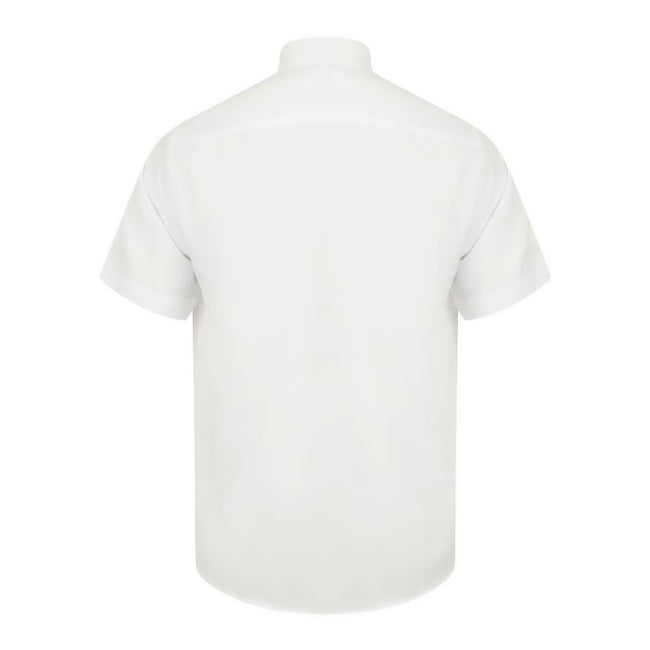White - Back - Henbury Mens Short-Sleeved Shirt