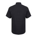 Black - Back - Henbury Mens Short-Sleeved Shirt