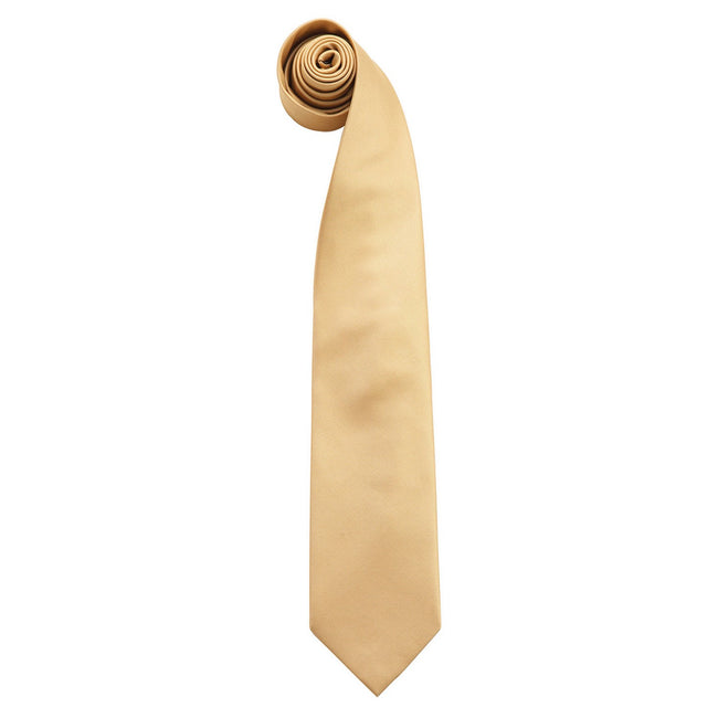 Gold - Front - Premier Mens Colours Fashion Tie
