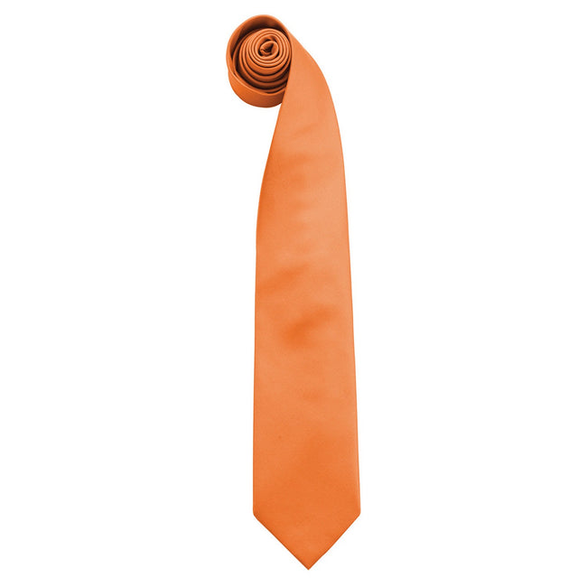 Orange - Front - Premier Mens Colours Fashion Tie