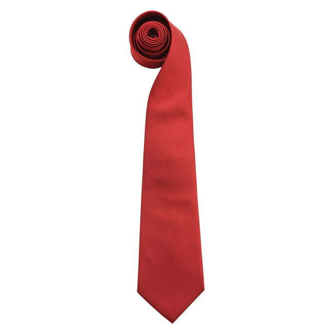 Burgundy - Front - Premier Mens Colours Fashion Tie