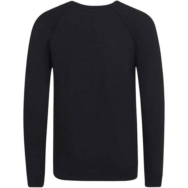 Black - Back - Awdis Childrens-Kids Academy Raglan Sweatshirt